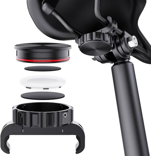 DLENP Support vélo pour AirTag, Support AirTag caché sur la Selle de vélo, Accessoire vélo GPS Tracker étanche avec antivol Compatible avec VTT, vélo de Route