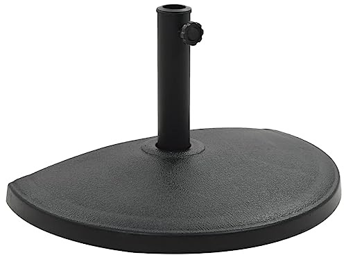 Parasol Base Black Polyresin Standard Heavy Weight Support, Outdoor Umbrella Bases, 45199