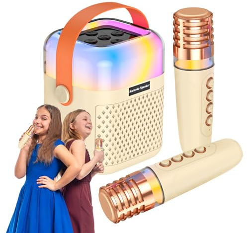 Machine À Karaoké | Haut-Parleur avec 2 Microphones | Machine À Chant Karaoké,Idéal Maison, Fêtes, Bureau, Jardin Et Extérieur