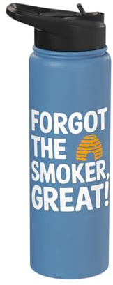 Funny Beekeeping Beekeeper Quote - Forgot The Smoker Stainless Steel Insulated Water Bottle