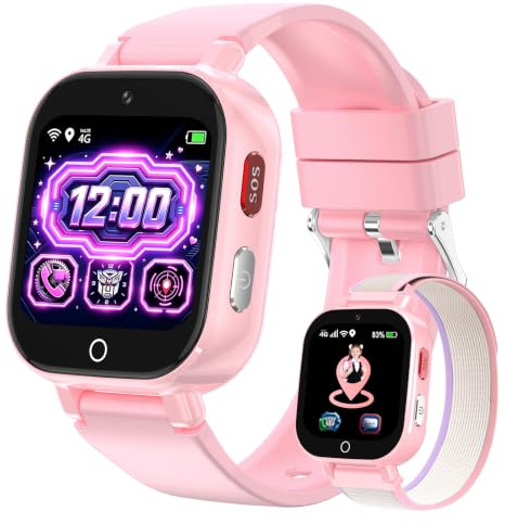 4G Kid Phone Watch with SIM Card, Kids Smart Watch for Boys Girls