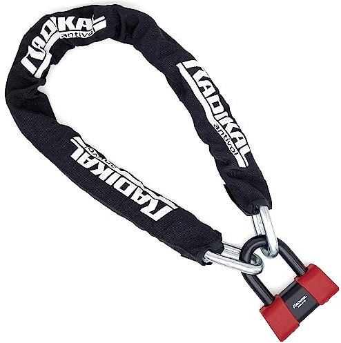 RADIKAL RK75150 Bremsscheibenschloss + Hochsicherheitskette Motorrad Diebstahlsicherung Zugelassen CLASSE SRA, 150 cm