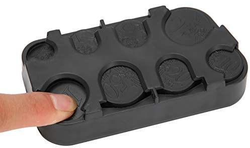 Euro-Münzspender, Rechteck-Münzhalter Euro-Cent-Münzspender Kunststoff-Münzhalter Aufbewahrungsbox Organizer Autonutzung