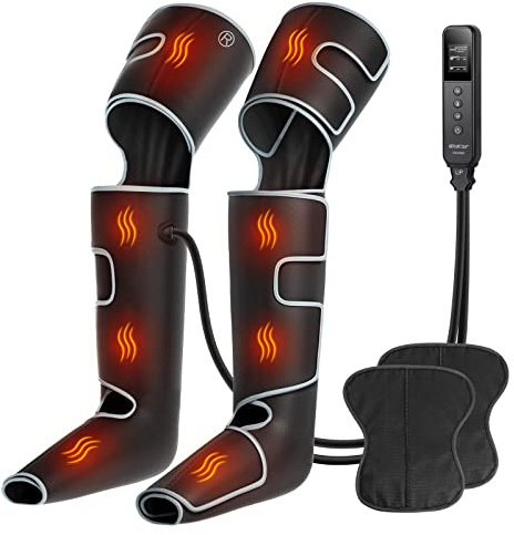 CINCOM Leg Massager with Heat and Compression, 3-in-1 Foot Calf & Thigh Massager for Circulation and Pain Relief Helpful for Lymphedema Edema Restless and Relaxation FSA - HSA