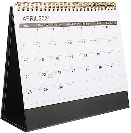 Alipis Tischkalender 2024 Januar 2024 Bis Dezember 2024 Kleiner Klappkalender Stehend Dekorativer Monatskalender Doppeldrahtbindung Zeitplankalender Planungskalender Für Das Heimbür