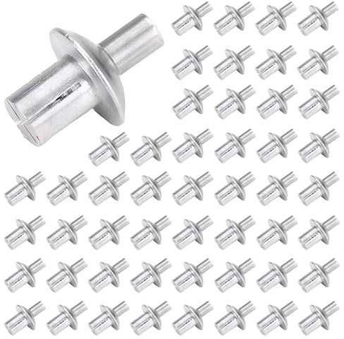 50/100 Blind Rivets - Dome Pop Rivet, Core Pull Rivet | Aluminum Round Core Rivet, Multipurpose Retractable Extension Rivet for Home Electronic Precision, 10x7-8x5mm, Silver