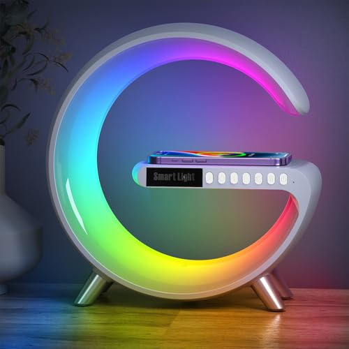 Lampada ambiente SUNJULY con caricabatterie wireless