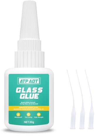 Pegamento para vidrio transparente, 30g de pegamento instantáneo para vidrio, cerámica, arcilla, plástico, metal, acrílico, espejos, joyas y manualidades DIY