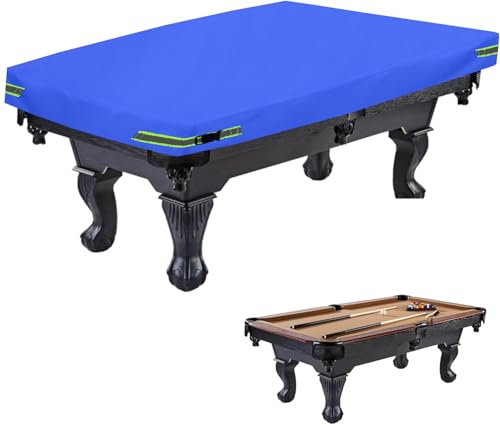 7ft Billardtisch Abdeckung, 600D Wasserdicht Staubdicht Winddicht Anti-UV Oxford Schutzhülle für Snookertisch Billardtisch Gartenmöbel Gartentisch