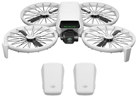 Bundle deux batteries DJI Flip sans radiocommande à écran, drone caméra 4K UHD pour adultes, décollage palmaire, retour automatique, vol intelligent, deux batteries