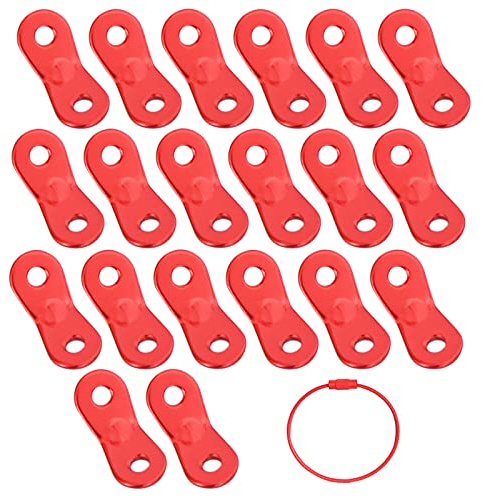 Tältlinor Spännare, 20-pack aluminiumlegering camping vandringstält vindspännen for 3 mm till 5 mm snöre