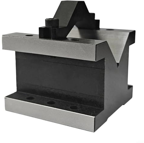 V-block härdat stål med klämplatta, precisionsmätblock för cylinder, 35 x 35 x 30 mm, för bearbetning och testning i maskinteknik (60 x 60 x 50)