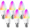 ANWIO Smart Bulb E14,Smart Candle Bulb,470Lm,E14 Alexa Smart Light Bulb,5W Replace 40 Watt Alexa Candle Light Bulb,Light Changing Bulbs,Google Assistant, Remote Control Bulbs (6 Pack)
