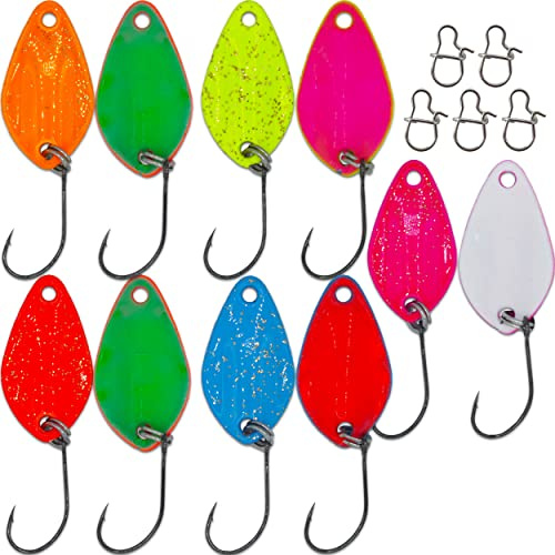 Paradox Fishing Lot de 5 cuillères à truite - 1,2 g - Avec appâts pour truite - Pour la pêche à la truite