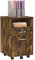 Vinsetto Mobile File Cabinet Lockable Storage Unit Cupboard for A4 Letter Home Filing Furniture for Office, Bedroom and Living Room, 39x40x65cm, Rustic Brown