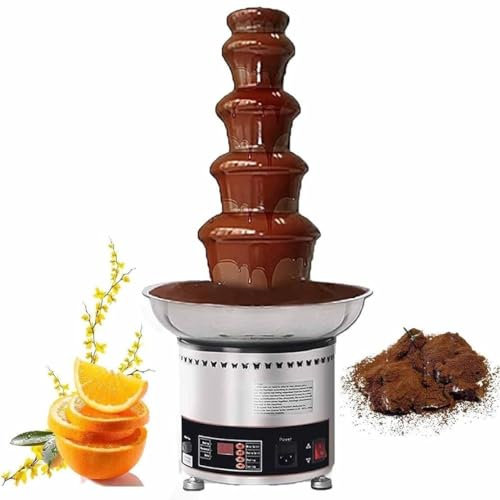 Chocolate Fondue Set, Electric Chocolate Fountain Machine, Commercial Chocolate Melting Machine for Party Birthday Wedding Chocolate Cheese BBQ Sauce (Size : 6Tier)