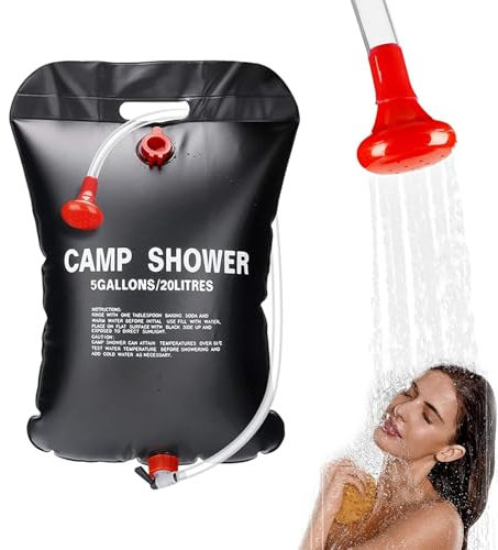 Bolsa De Ducha Solar De 20 L, Bolsa De Ducha De Acampada, Solares Bolsa De Agua Portátil, Bolsa De Ducha De Camping Solar, Bolsa De Ducha Al Aire Libre Para Jardín, Acampada, Senderismo Y Escalada