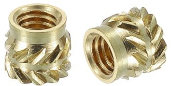 sourcing map 50Pcs M3x4x4.5mm Knurled Insert Nut, Brass Knurled Threaded Embedment Nuts 3D Printing Brass Nuts for 3D Printing Parts Laptop Automotive Plastic Shell