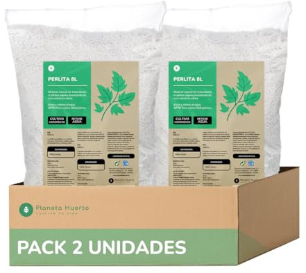 PLANETA HUERTO | Perlita 16 Litros | Mejora la Aireación y Drenaje del Sustrato | Ideal para Cultivo y Jardinería