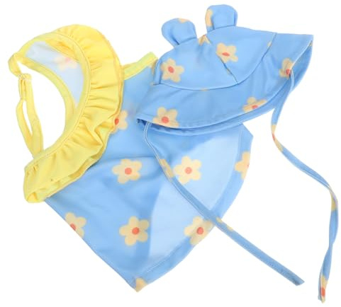 SUPVOX Trajes de Baño para Mascotas Vestido de Playa para Perros Pequeños Conjunto de Disfraces para Cachorros con Protección Solar Bañadores para Perros Pequeños Faldas para Verano