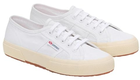 Superga - Herren/Damen Unisex Sneaker 2750, Leinen (40 EU) (Weiß/Naturweiß)