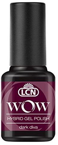 LCN WOW - Hybrid Gel Polish Nr. 25 dark diva (8ml) (cherry beere) - Gellack ohne Lichtgerät für bis zu 10 Tage perfekt lackierte Nägel