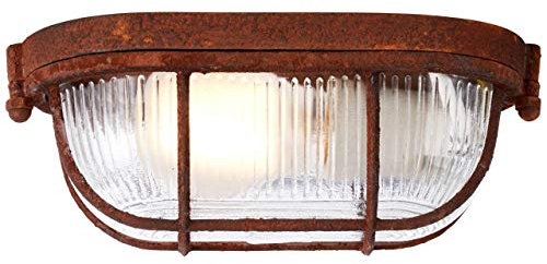 BRILLIANT lampada Bobbi lampada da parete e soffitto 21cm color ruggine | 1x A60, E27, 40W, adatto per lampade normali (non incluse) | Scala da A ++ a E | Adatto per lampade a LED