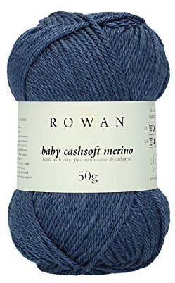 Rowan 9802218-00112 Handstrickgarn, 57% Wolle, 33% Polyacryl, 10% Kaschmir, Denim, onesize