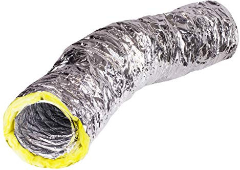 Weedness Grow Isolierter Abluft-Schlauch Ø 150 mm 1 Meter für Klimageräte - Schalldämpfer Trockner Dunstabzugshaube Flexrohr Lüftungsrohr Lüftungsschlauch Klima Gerät