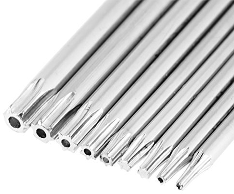 Hohle Enden, 9 Stück, L-förmiger Schraubenschlüssel-Set, T6-T27, Torx, Sechskant, universell für Heim-Unterhaltungselektronik