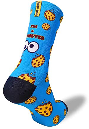 Jungle Socks Lustige Bunte Lange Sportsocken für Männer und Frauen für CrossFit, Radfahren, Straße, Wandern, Laufen, Fitnessstudio - Lange Radsocken, MTB, Radsocken, Rennrad. EU 39-42