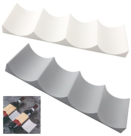 CAASFOOY 2 Stück Flaschenhalter Kühlschrank Flaschenhalter Kunststoff stapelbar Europäischen Stil Universal für Küche, Kühlschrank, Wein, Restaurant, Bar, Getränke