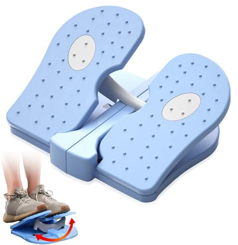 Treppenstepper, Verstärktes Nylon Fußsteppermaschine Mini-Stepper-Trainer Zusammenklappbarer Fitness-Stepper Fußpedal-Trainingsgerät Für Das Training zu Hause Im Büro(Blau)