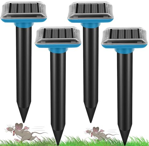 Mole Fly Catcher,Solar Repellent for Moles,Sonic Mole Deterrent Devices,Ultrasonic Repellent for Gopherfor Outdoor Lawn Garden Yards Get Rid of Gophers,Mouse, Mole,Rats, Voles,Snakes and Rodents