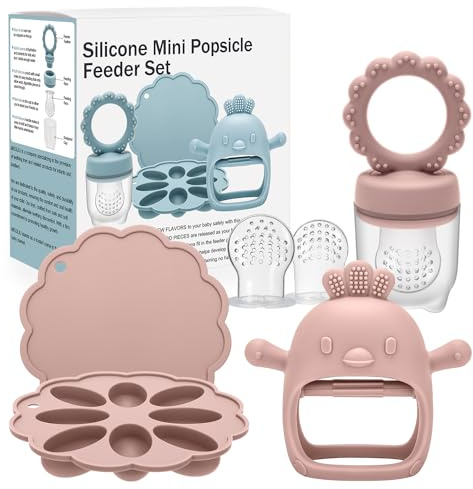 CLDY Contenitore per alimenti per bambini, ciuccio per frutta, dispenser di alimenti per frutta in silicone, ghiaccioli per dentizione latte materno per bambini, senza BPA, adatto per l'alimentazione