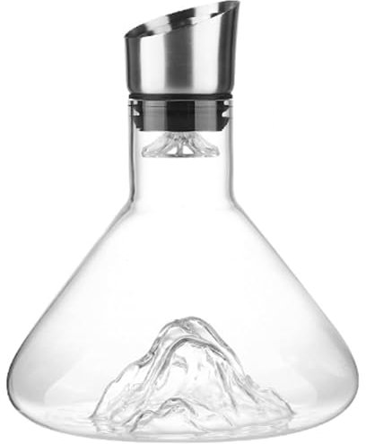 CFGYHN Revella Crystal Clear Wine Decanter, Crystal Clear Wine Decanter Wine Decanter With Aerator, Red Wine Carafe with Built-in-Dispenser, for Wine Bottles Transparent