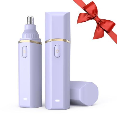 Roleader Mini Taglia Peli Naso Portatile, Tagliapeli Naso Professionale Indolore, Ricaricabile USB, per Uomini e Donne Epilatore Elettrico, Facile Pulizia,1pc (Viola)