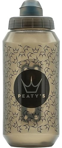 Peaty's x Fidlock Lockin Magnetisk 750 ml cykelvattenflaska och montering, cykelflaskor, cykeltillbehör för mountainbike och cykling, premiumalternativ till bur, twist och frigöring - logotyp rökt