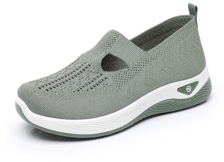 XCMXBM Chaussures orthopédiques pour femme - Chaussures de randonnée - Chaussures légères en maille de type H - Enfilement facile - Chaussures d'été - Respirantes - Mousse à mémoire de forme