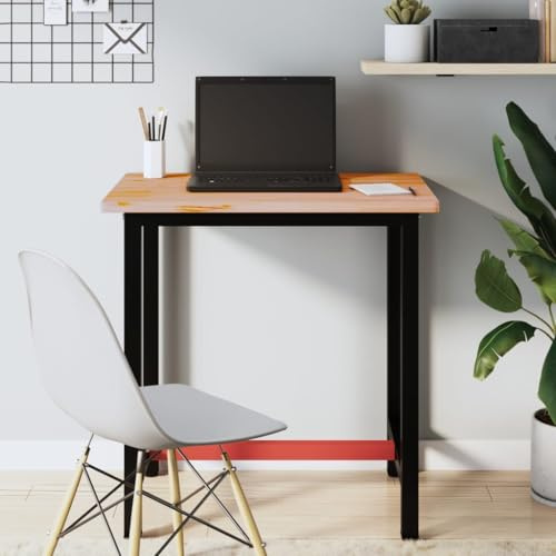 SooIarix Skrivbordsskiva 80 x 55 x 2,5 cm av massivt bokträ, naturlackerad, mångsidig för kontor, matsal och datorbord, hållbar och lätt att rengöra