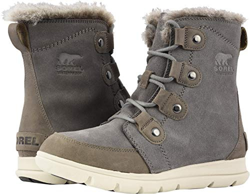 Sorel Explorer Joan Waterproof bottes d'hiver imperméables pour femme, Gris (Quarry x Black), 40.5 EU