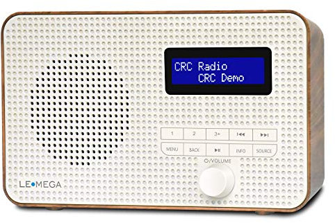 LEMEGA DR1 Tragbares DAB/DAB+ und UKW-Digitalradio,DAB-Radio mit Handbedienung,Doppelalarm,Schlummerfunktion,20 voreingestellte,Kopfhörerausgang,LCD-Display,Batterien oder Netzbetrieb - Walnuss