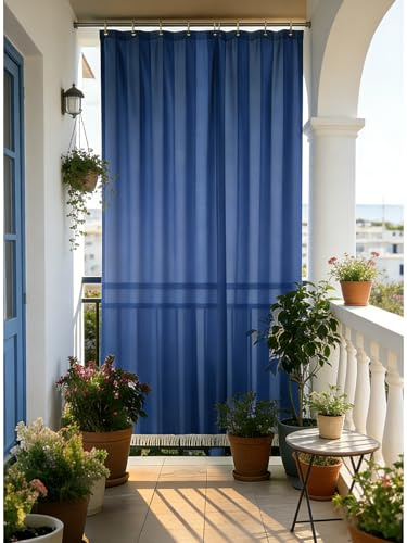 Tenda da Sole Art. LIGHT tendone Protegge da Raggi UV ultravioletti Oscurante da Interno Esterno per balcone antistrappo Resistente alla Pioggia 200X290 CM TINTA UNITA BLU