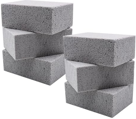 VEGCOO 6Pcs Grill Nettoyage Pierre, Réutilisable Blocs Briques de Nettoyage, Griller Pierre Nettoyant Ponce pour Nettoyer Barbecue Grills/Griddles/Four Carreaux