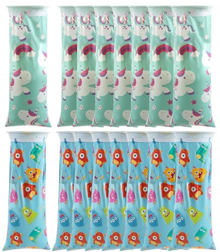 Biluer 16PCS Spucktüten,Brechbeutel,Kotztüten Auto,Kotzbeutel mit Ring,Für Kinder und Erwachsene Spucktüten Für Übelkeit und Erbrechen im Auto und Unterwegs 1500 ml Einwegbeutel(Cartoon-Stil)