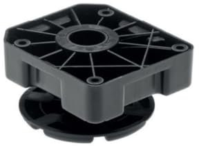 REJS Adjustable furniture heavy duty legs, black, plastic, sturdy, ideal for sofa, bed, cabinet, table - set of 4 (50-75mm)