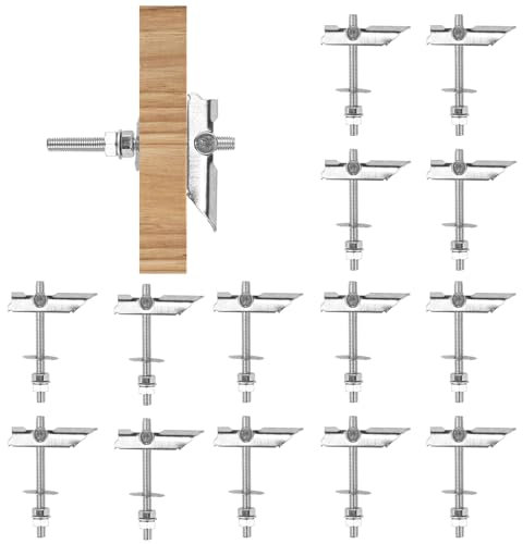 YBCCBY 14 PCS Pernos de Palanca y Tuerca de Alta Pernos de Palanca de Acero al Carbono Perno de Palanca de Resorte con Tornillos M8x100 Tacos Basculante para Placa de Yeso Tacos para Placa de Yeso