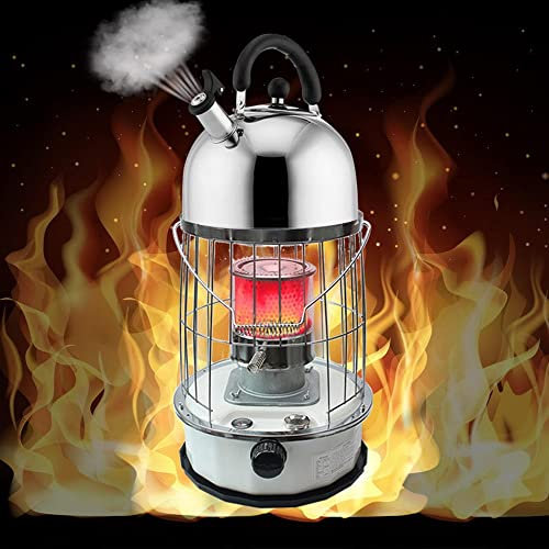 NTALJC Stufa a Petrolio per terrazza Stufa a Cherosene per Interni ed Esterni Utilizzata Portatile in Acciaio Inossidabile Stufa a Cherosene Stufa per Ambienti/2 X stoppino