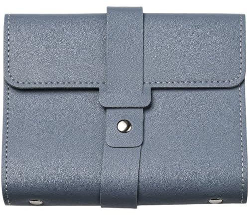 CALFOVERA 42 paio di Portaorecchini Portatile Pieghevole In Pelle PU con Borchie Organizer Da Viaggio Custodia Portagioie per Donna Accessori per Orecchini Bracciali e Anelli (Blu)