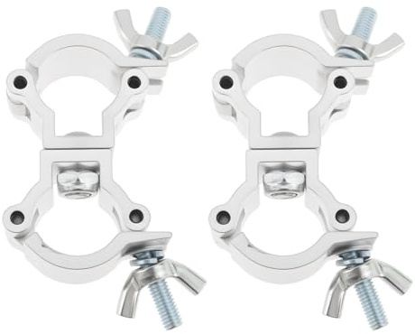 Be In Your Mind Lot de 2pcs Colliers de Serrage Pivotants à Double Anneau en Aluminium pour Tubes de 18 à 21 Mm
